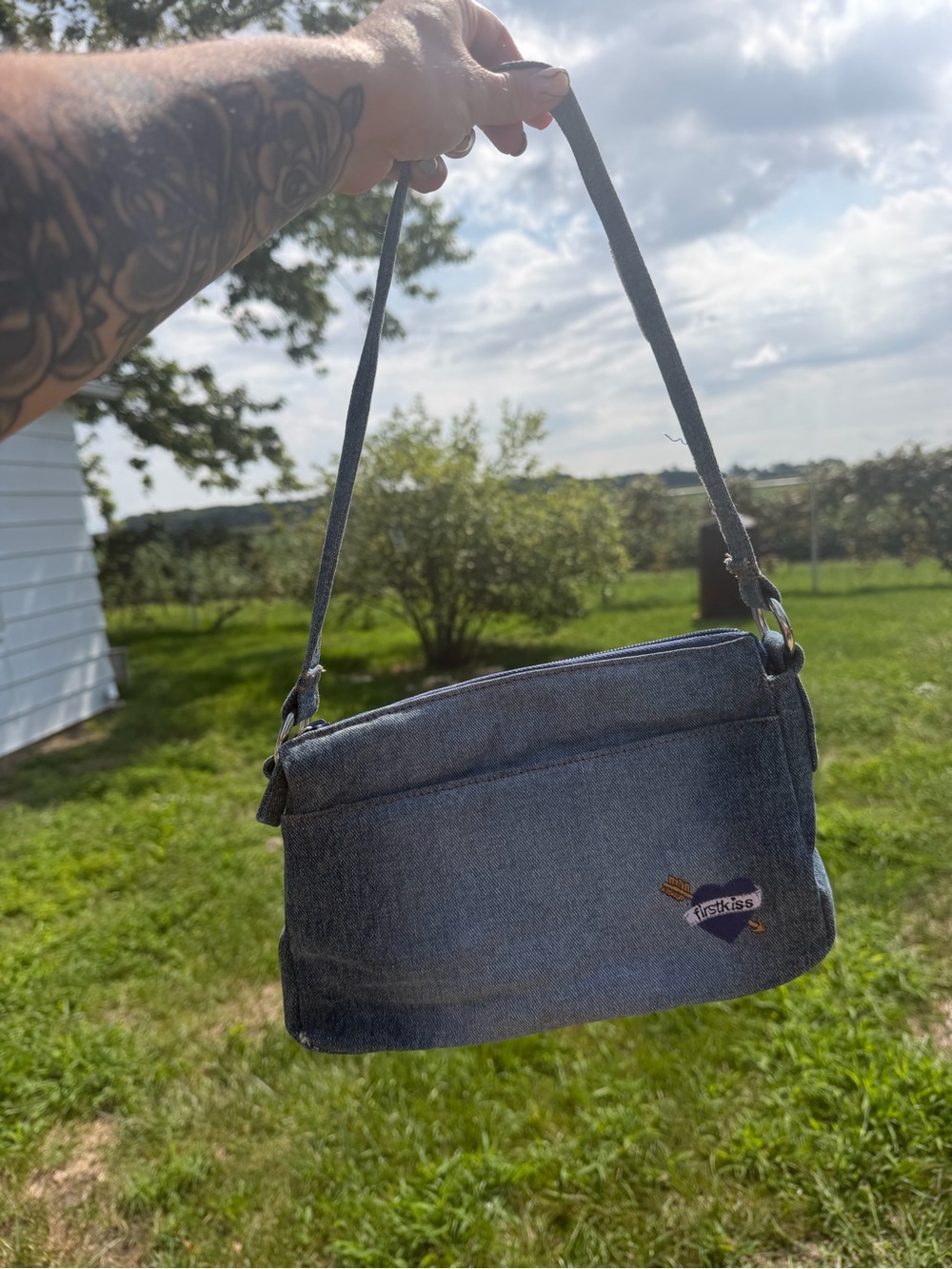 Y2K First Kiss Denim Mini Purse